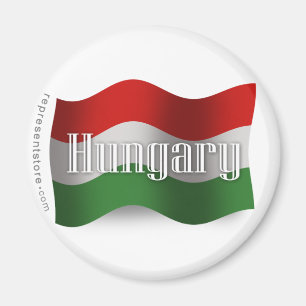 Imã Bandeira de ondulação de Hungria