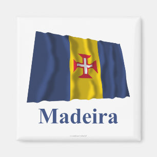 Imã Bandeira de ondulação de Madeira com nome