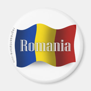 Imã Bandeira de ondulação de Romania