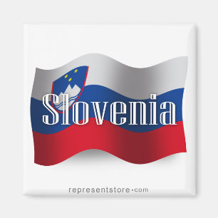 Imã Bandeira de ondulação de Slovenia