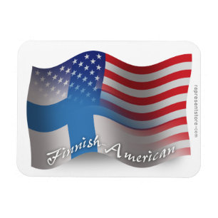 Ímã Bandeira de ondulação Finlandês-Americana