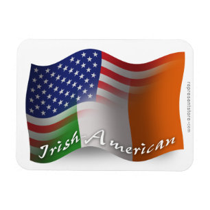 Ímã Bandeira de ondulação Irlandês-Americana