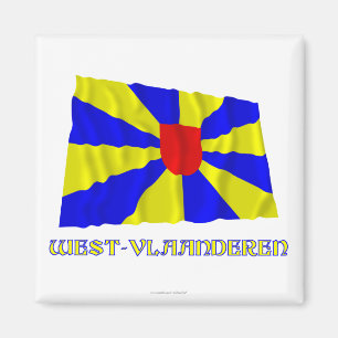 Imã Bandeira de ondulação ocidental de Flanders com