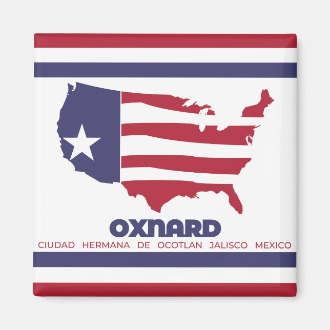 Imã Bandeira de Oxnard (Califórnia) (Frente)