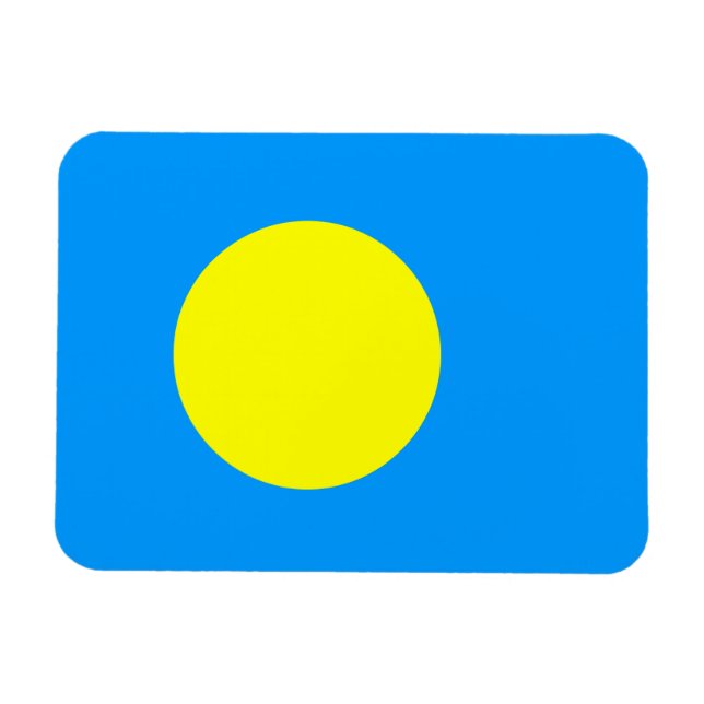 Ímã Bandeira de Palau (Horizontal)