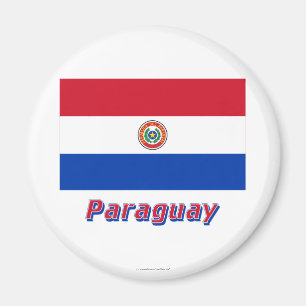 Imã Bandeira de Paraguai com nome