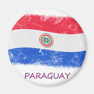 Imã Bandeira de Paraguai do Grunge