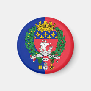 Imã Bandeira de Paris, France Magnet