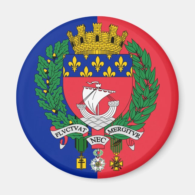 Imã Bandeira de Paris, France Magnet (Frente)
