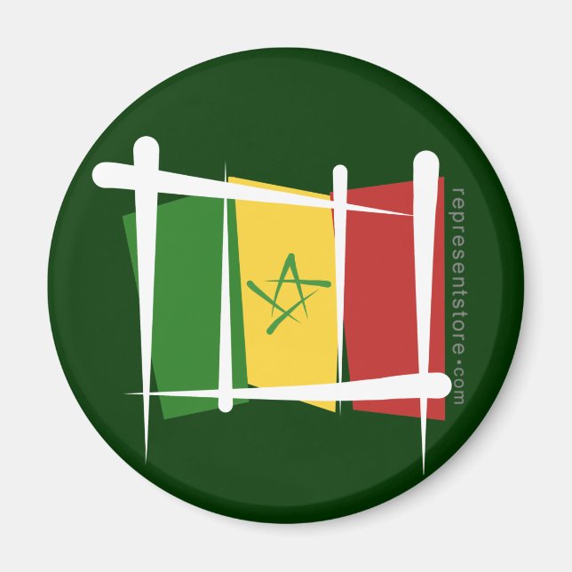 Imã Bandeira de Pincel Senegal (Frente)