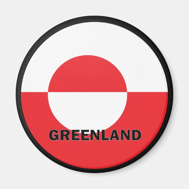 Imã Bandeira de qualidade da rocha da Gronelândia (Frente)