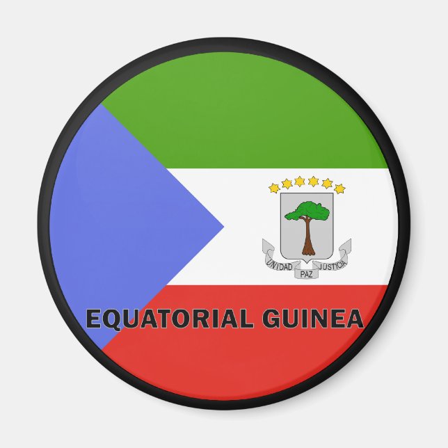 Imã Bandeira de qualidade da rocha da Guiné Equatorial (Frente)
