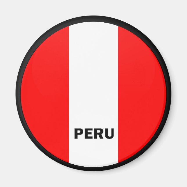 Imã Bandeira de qualidade da rocha do Peru (Frente)