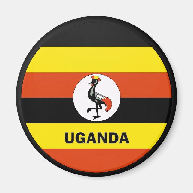 Imã Bandeira de qualidade da rocha do Uganda (Frente)