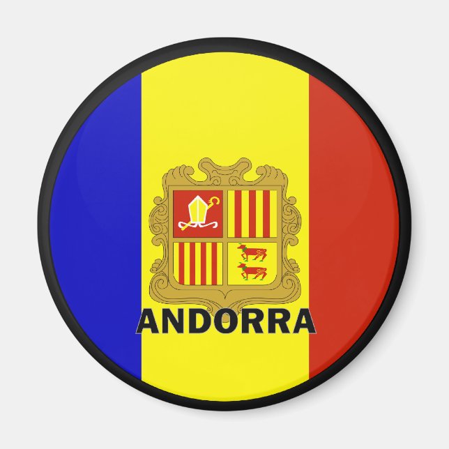 Imã Bandeira de qualidade da Roundel Andorra (Frente)