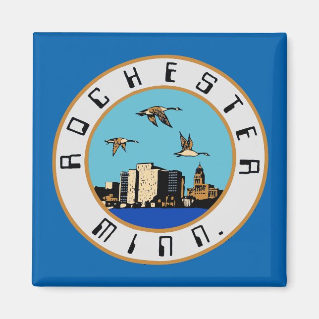 Imã Bandeira de Rochester, Minnesota (Frente)