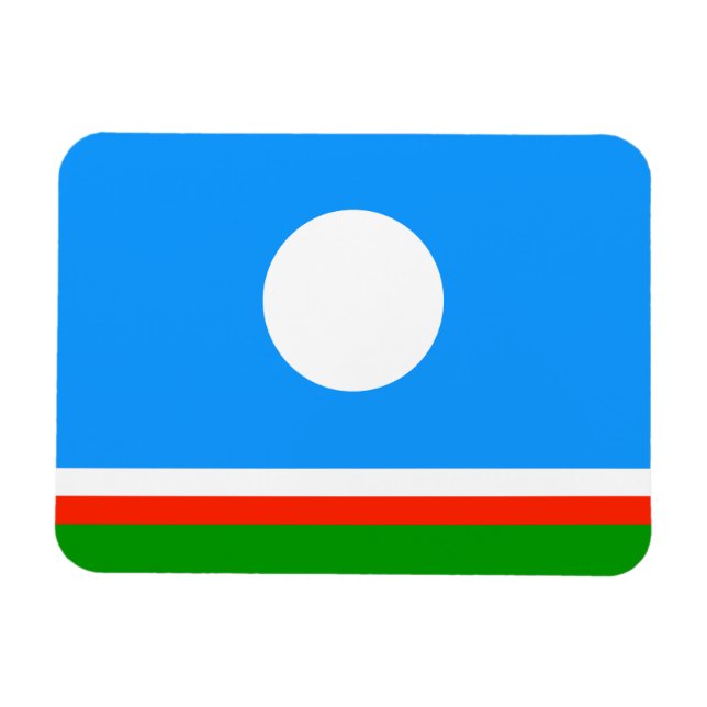Ímã Bandeira de Sakha (Horizontal)