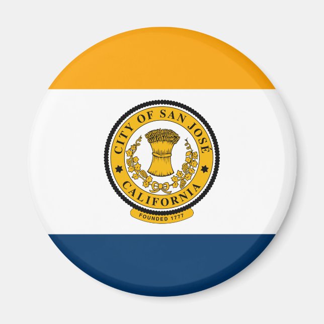 Imã Bandeira de San Jose, Califórnia (Frente)