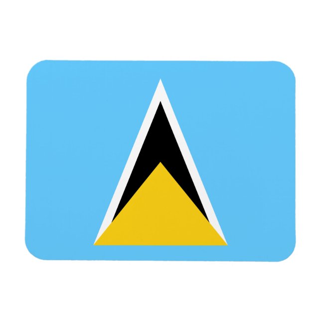Ímã Bandeira de Santa Lúcia (Horizontal)