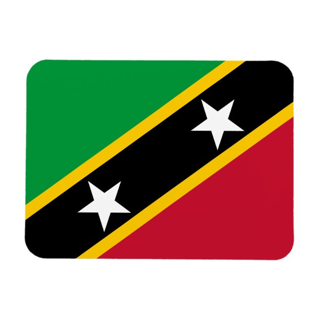 Ímã Bandeira de São Cristóvão e Nevis (Horizontal)