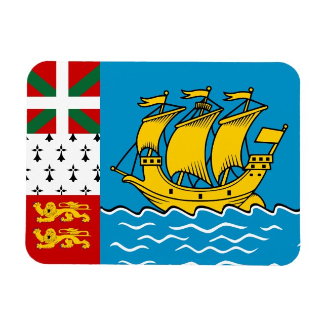 Ímã Bandeira de São Pedro e Miquelão (Horizontal)