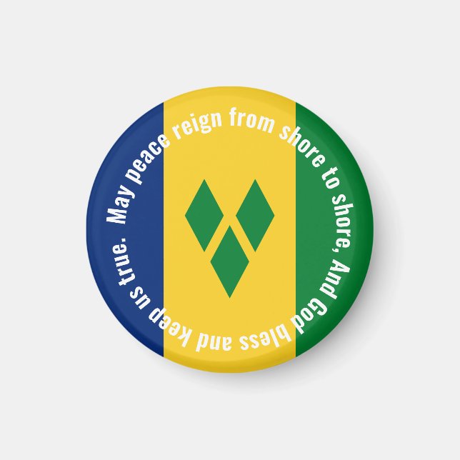 Imã Bandeira de São Vicente e Granadinas Hino Vincy  (Frente)
