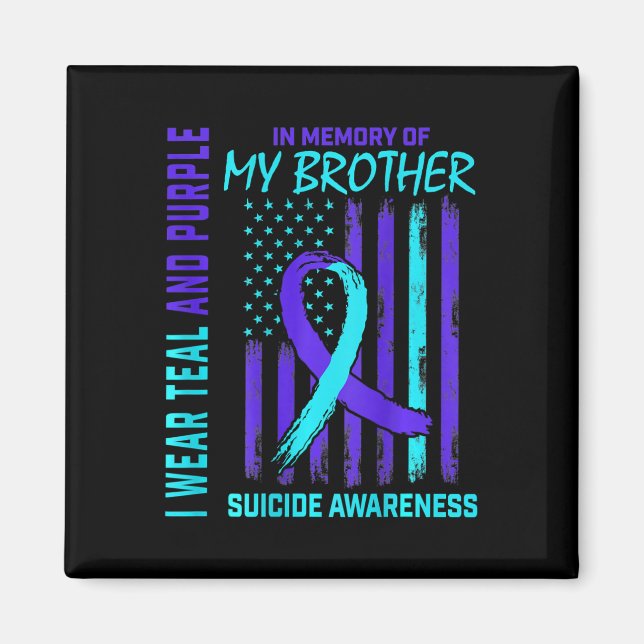 Imã Bandeira de Sensibilização para o Suicídio da Fita (Frente)