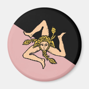 Imã Bandeira de Sicília (rosa e preto), Italia