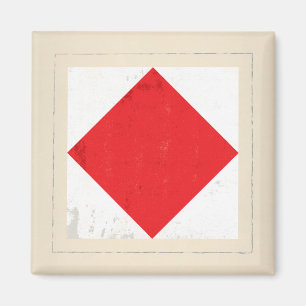 Imã Bandeira de sinal náutica da letra "F"