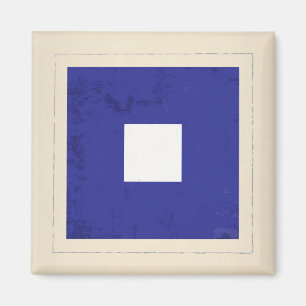 Imã Bandeira de sinal náutica da letra "P"