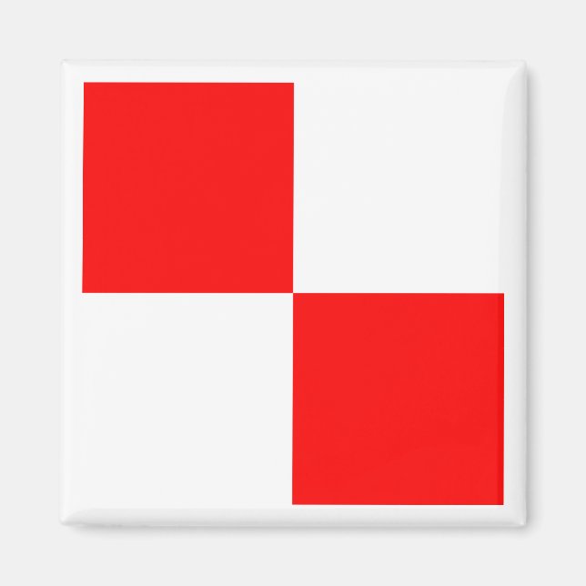 Imã Bandeira de Sinalização Marítima Internacional UNI (Frente)