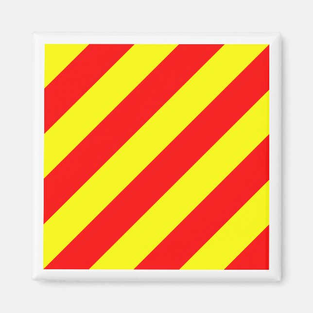 Imã Bandeira de Sinalização Marítima Internacional YAN (Frente)