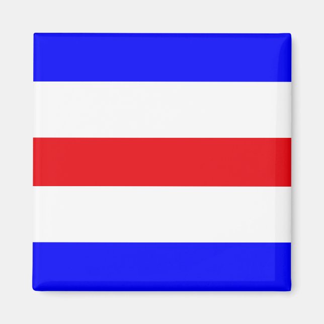 Imã Bandeira de Sinalização Marítima: Letra "C" Charli (Frente)