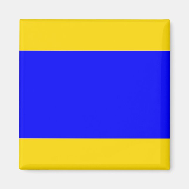 Imã Bandeira de Sinalização Marítima: Letra "D" (Delta (Frente)