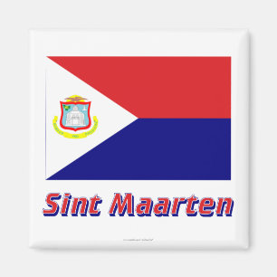 Imã Bandeira de Sint Maarten com nome