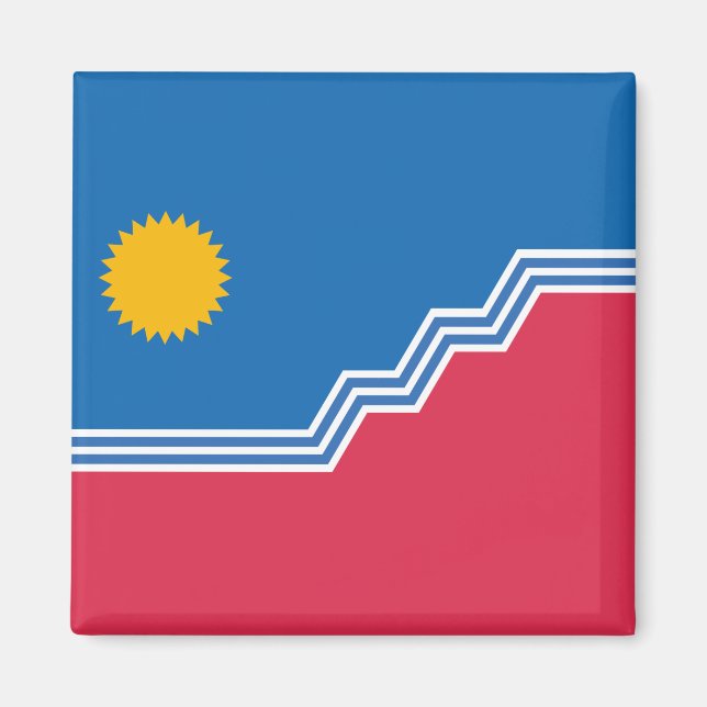 Imã Bandeira de Sioux Falls (Dakota do Norte) (Frente)