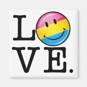 Imã Bandeira de sorriso do amor Pansexual