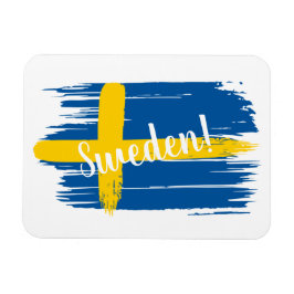 Ímã Bandeira de Suecia de Brushacarc Artístico