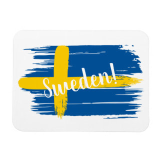 Ímã Bandeira de Suecia de Brushacarc Artístico