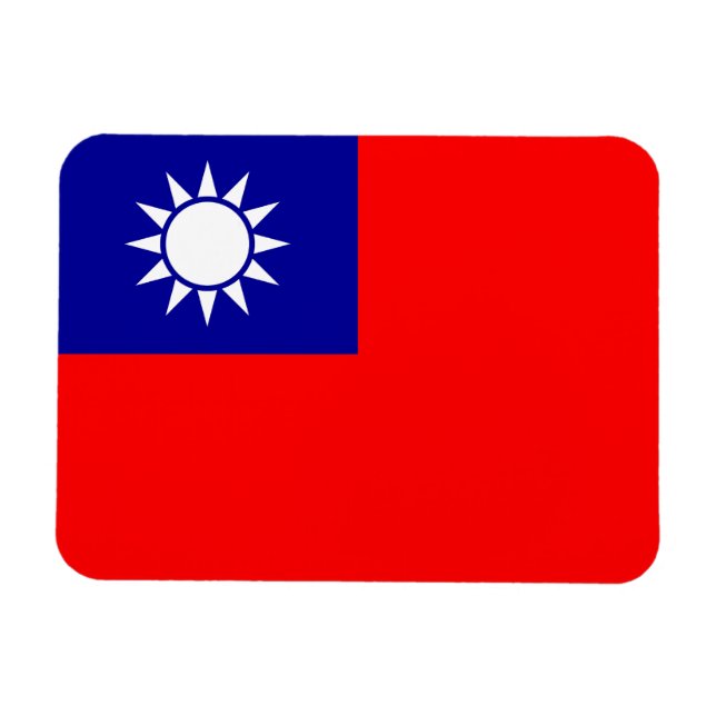 Ímã Bandeira de Taiwan (Horizontal)