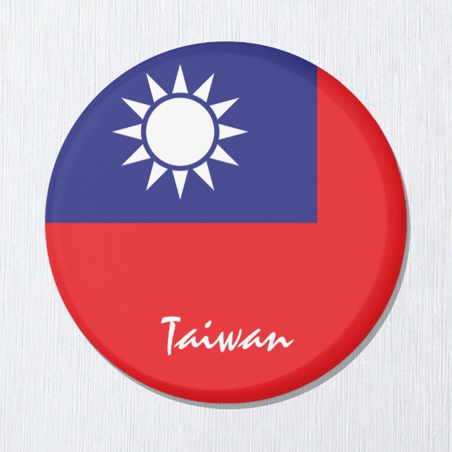 Imã Bandeira de Taiwan e Ásia - fãs de viagem/esportes (Criador carregado)