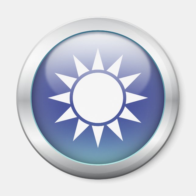 Imã Bandeira de Taiwan "Orb" (Frente)