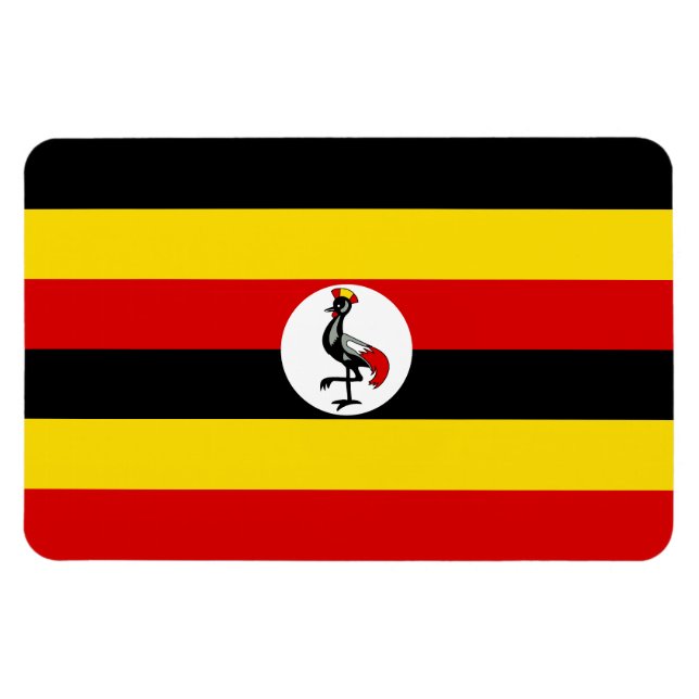 Ímã Bandeira de Uganda (Horizontal)