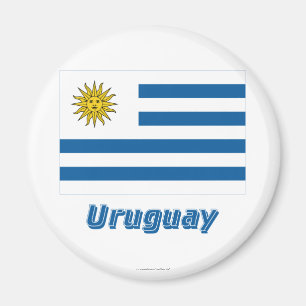 Imã Bandeira de Uruguai com nome