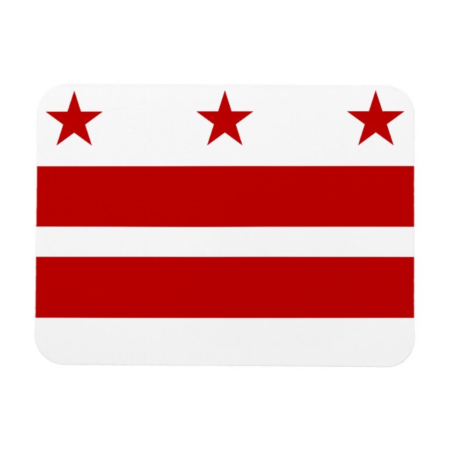 Ímã bandeira de Washington DC (Horizontal)