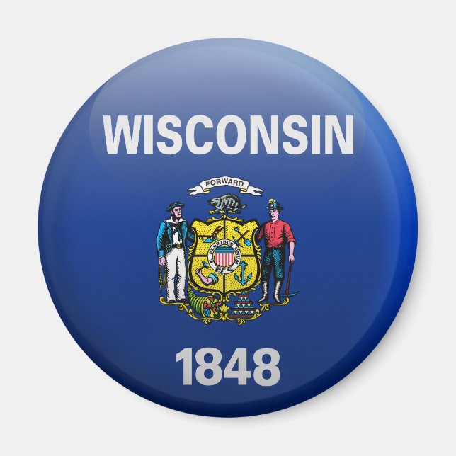 Imã Bandeira de Wisconsin (Frente)