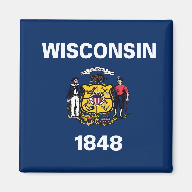 Imã bandeira de Wisconsin (Frente)