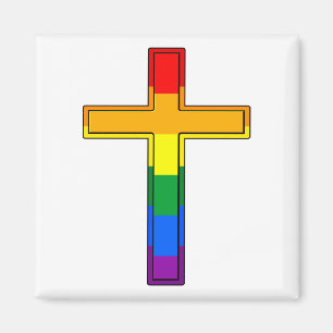 Imã Bandeira do Arco-íris da Orgulho Gay Cruz
