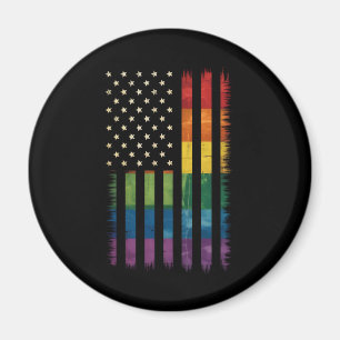Imã Bandeira do Arco-Íris Desgastada Pride EUA América