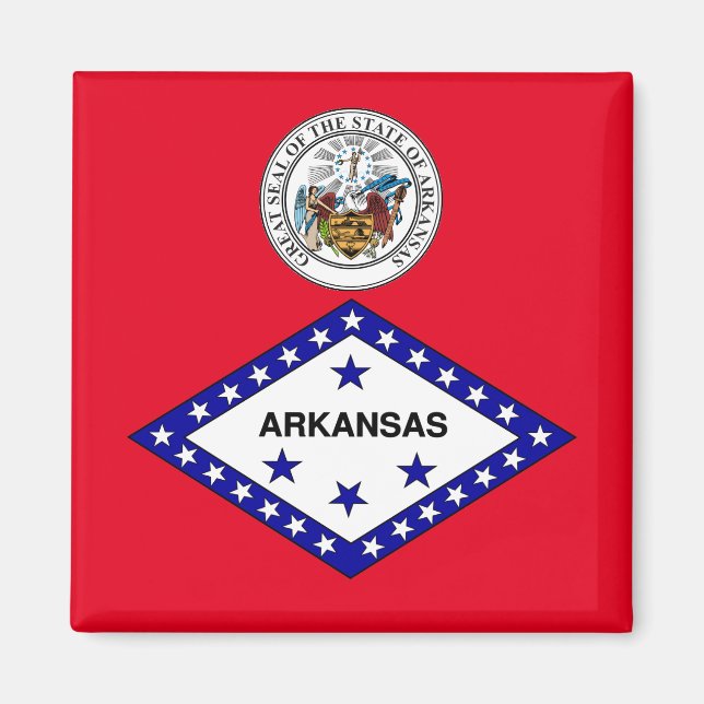 Imã bandeira do Arkansas (Frente)